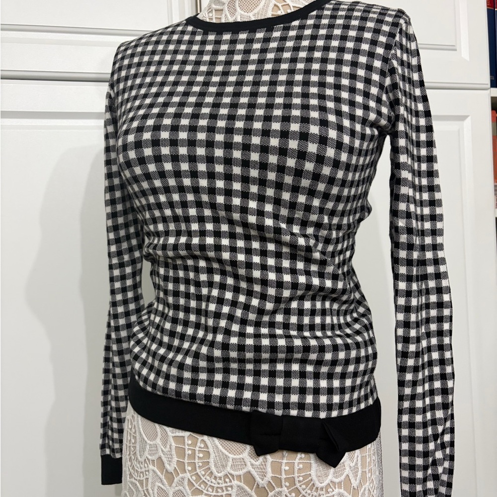 Valentino Red Checkered Sweater